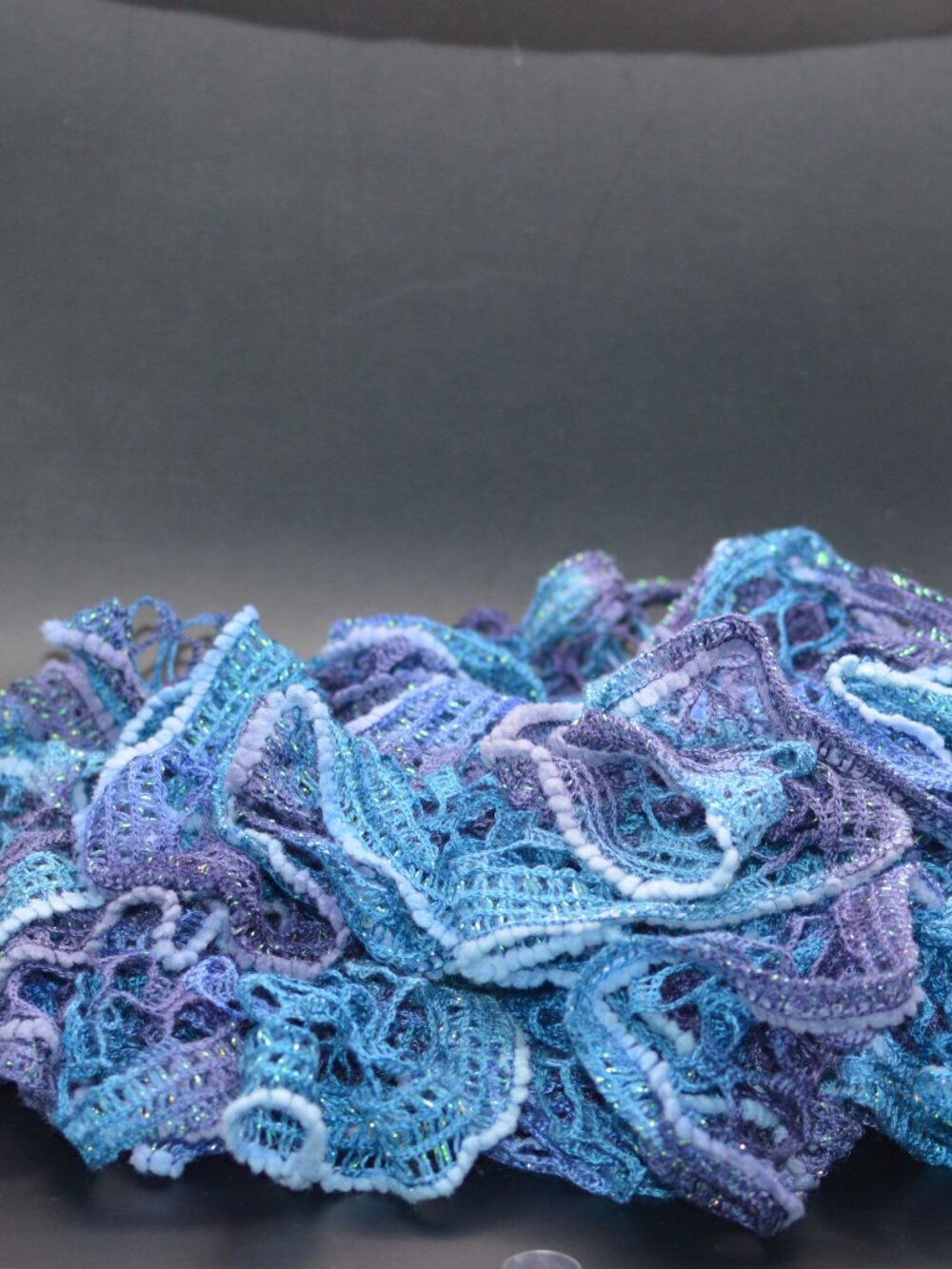 Homemade Blues Ruffle Scarf